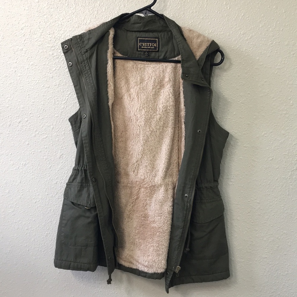 Military vest with hood